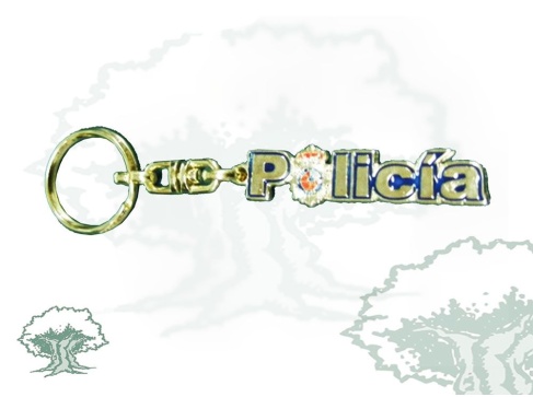 Llavero Policía Nacional metálico