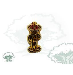 Pin emblema antiguo de la Guardia Civil perfilado dorado