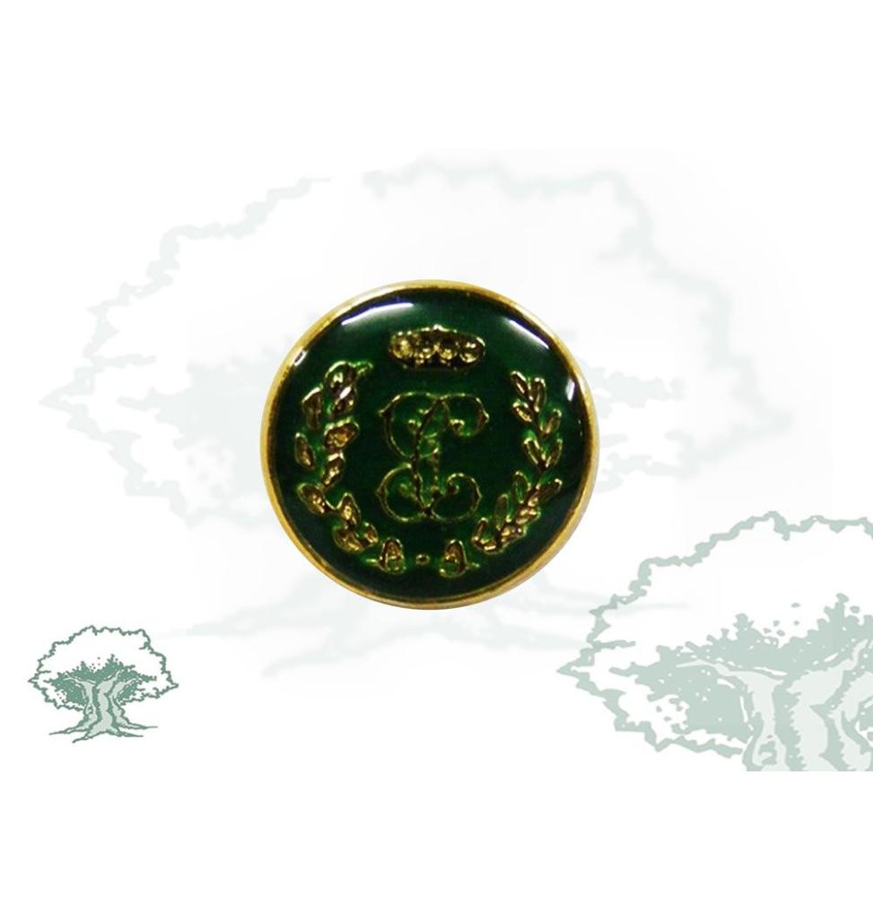 Pin emblema antiguo de la Guardia Civil circular con laurel