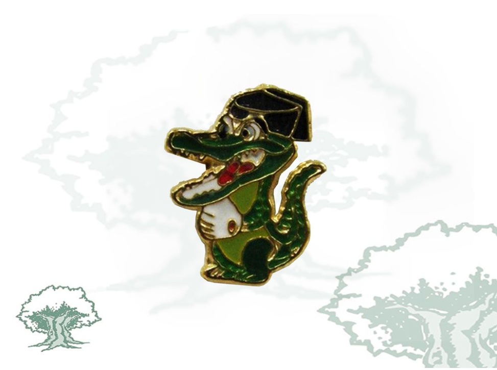 Pin caimán con tricornio