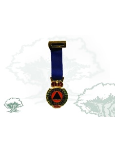 Medalla al Mérito Protección Civil distintivo azul miniatura