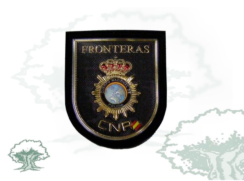 Parche Fronteras de la Policía Nacional dorado