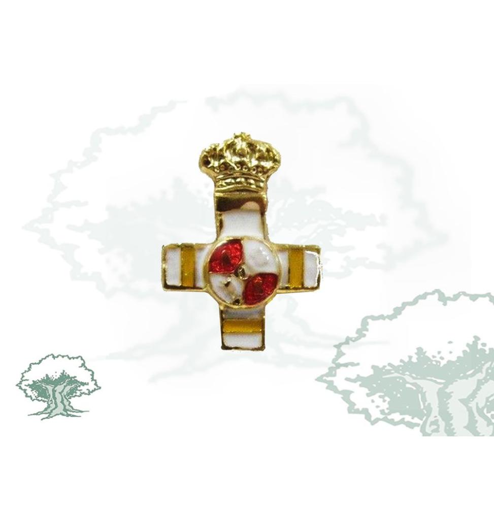 Pin Cruz del Mérito Militar distintivo amarillo