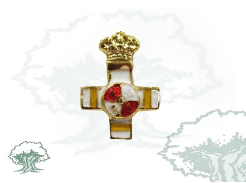 Pin Cruz Mérito Militar distintivo amarillo