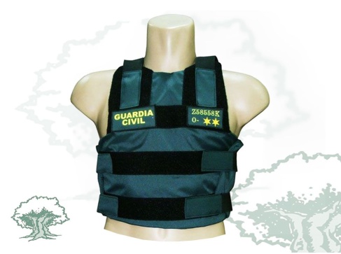 Funda chaleco antibalas Guardia Civil interior