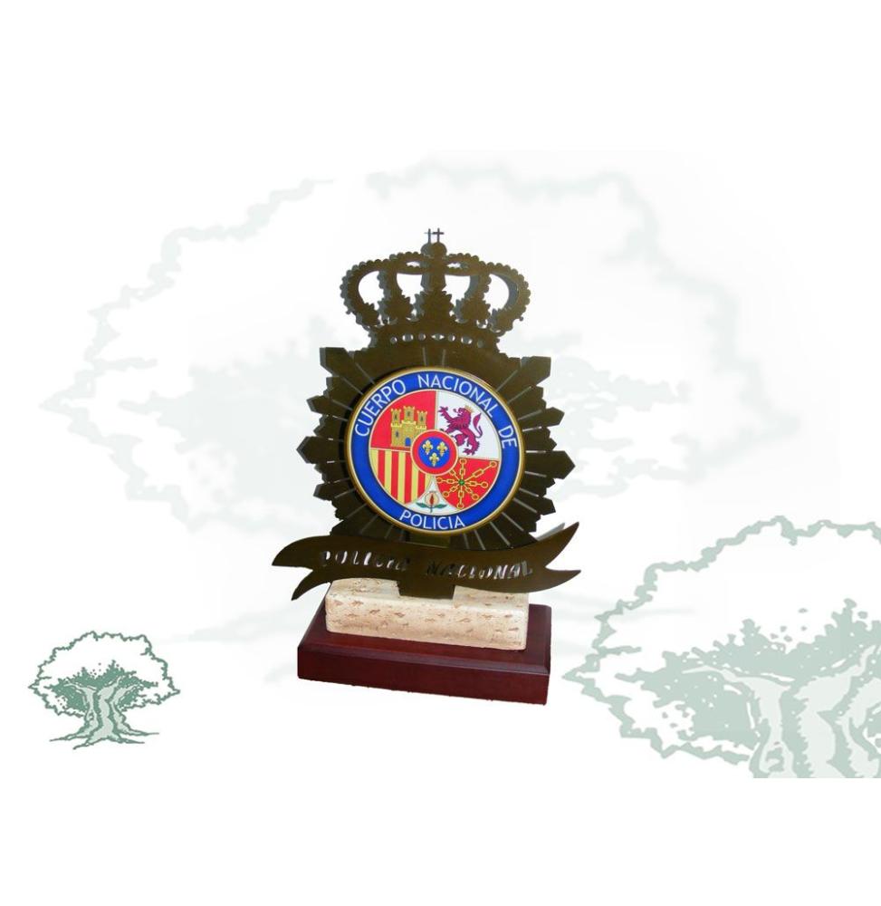Figura con emblema de la Policía Nacional pequeña