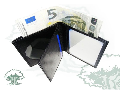 Cartera doble con chapa