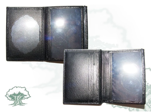 Cartera monedero negra con chapa