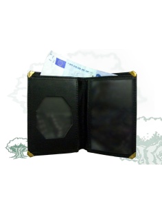 Cartera billetera Guardia Civil tipo libro para chapa octogonal