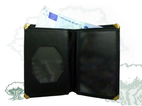 Cartera billetera tipo libro Guardia Civil para chapa octogonal