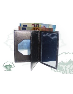 Cartera billetera Guardia Civil tipo libro con tarjetero para chapa octogonal