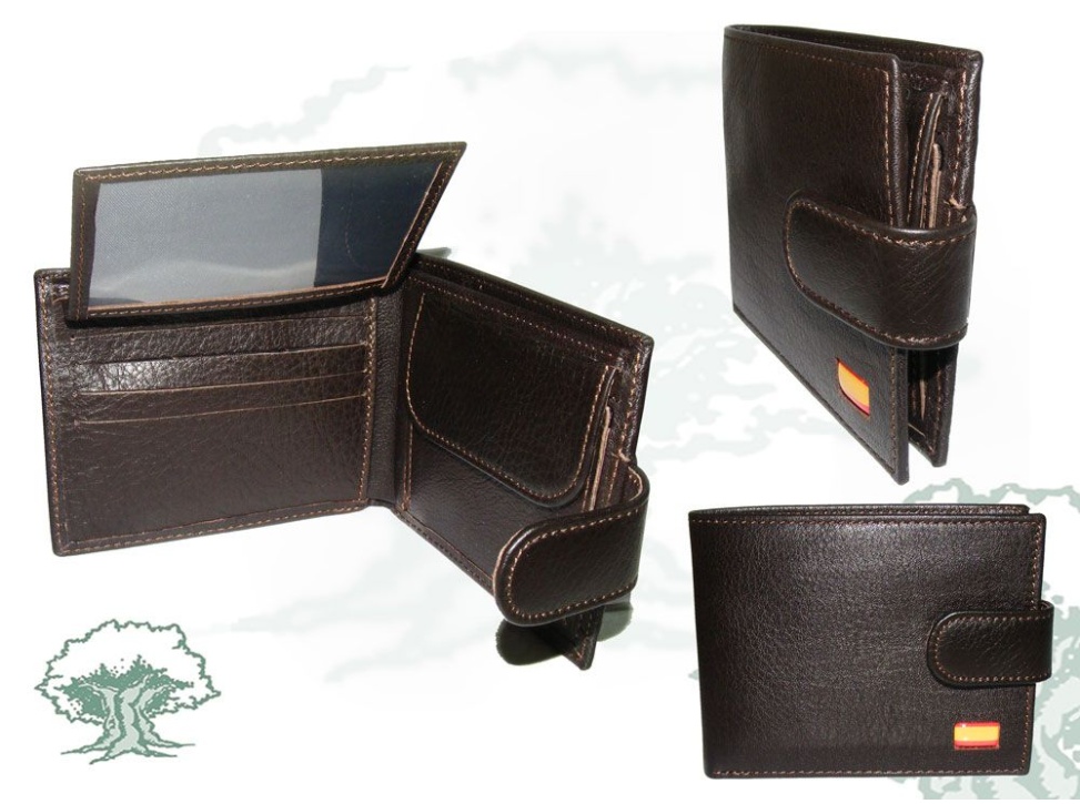 Cartera monedero marrón o negro