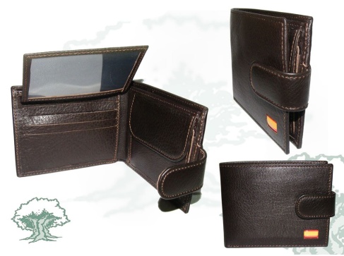 Cartera monedero en marrón o negro