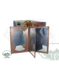 Cartera Policía Nacional marrón para chapa