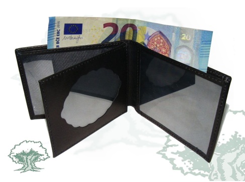 Cartera monedero exterior con chapa