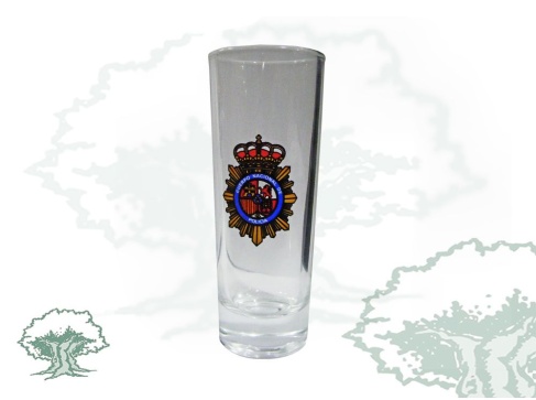 Chupito Policía Nacional de cristal largo