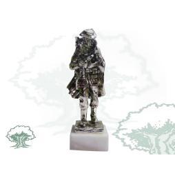 Figura Guardia Civil con capa bañada en plata grande