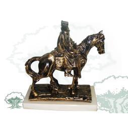 Figura Guardia Civil caballo cuello recto color bronce