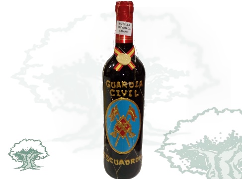 Botella de vino Escuadrón de Caballería de la Guardia Civil