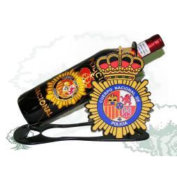 Porta vino de forja Policía Nacional