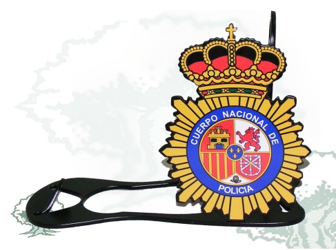 Porta vino Policía Nacional de forja
