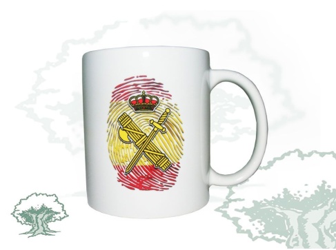 Taza Guardia Civil huella