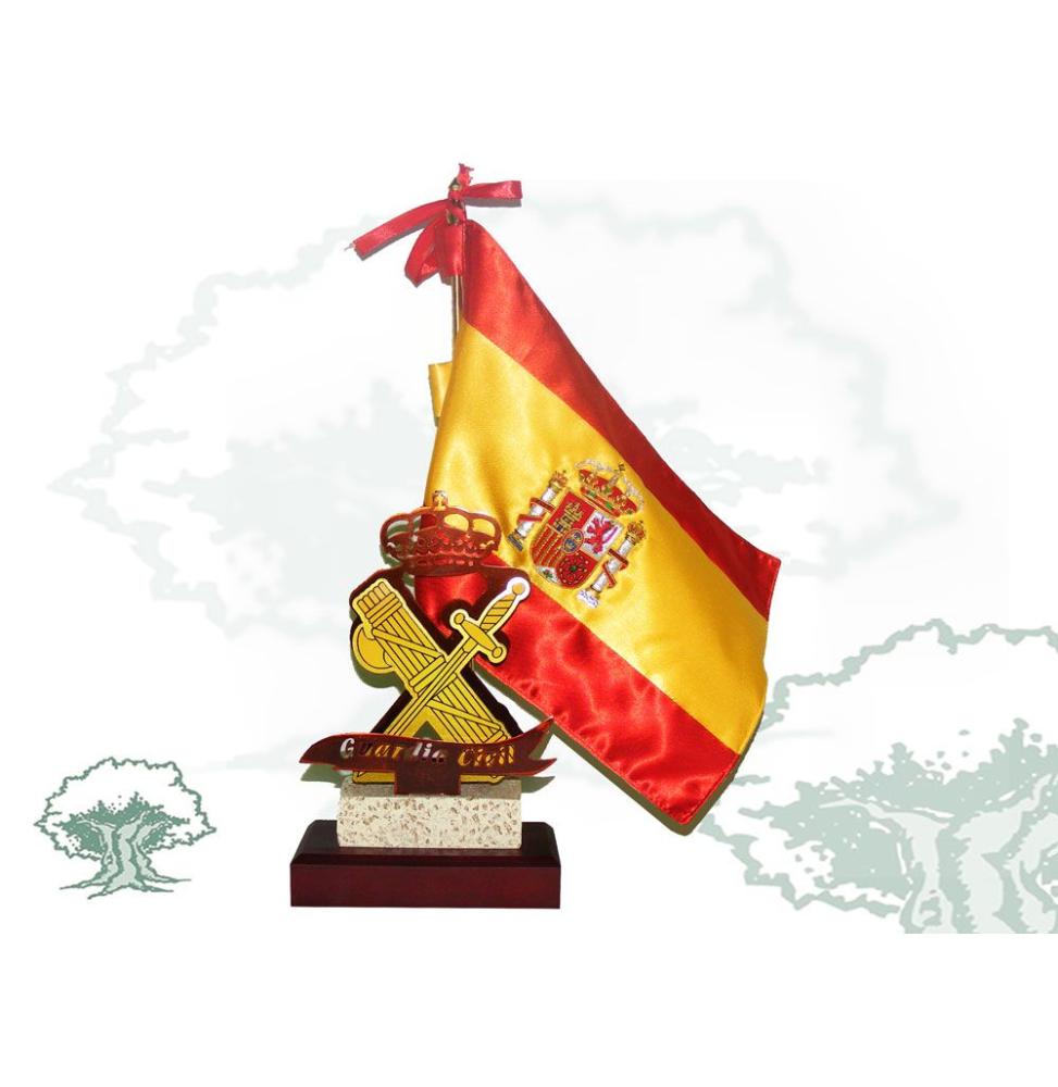 Figura con emblema de la Guardia Civil con bandera de España